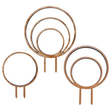 Hohlblatt-Design, Holz-Pflanzenstütze, Rahmenständer für-3Stk