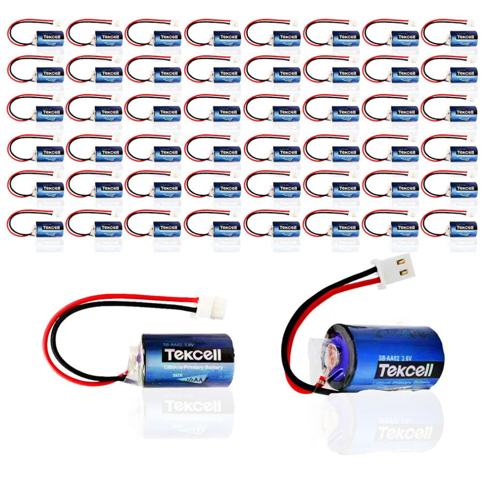Ls14250 1/2Aa 3.6V Lithium Battery, Replacement For Tekcell Sbaa02, Plc Backup, 50Pack 9330225502098