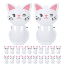 24Pcs Assorted Color Plastic Cat Clips for Food Bags and Office Paper