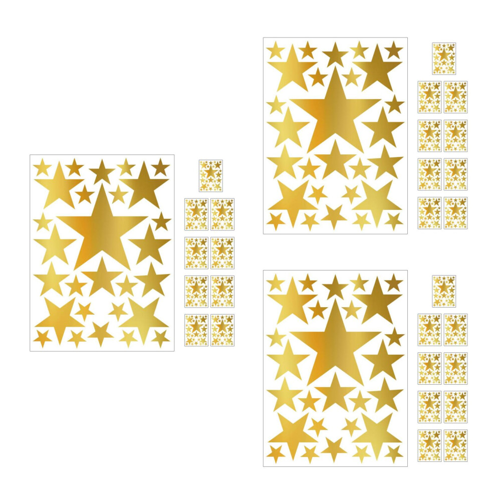 30Pcs Pvc Star Shape Wall Stickers Removable Kids Room Decor Gold Iplusmile