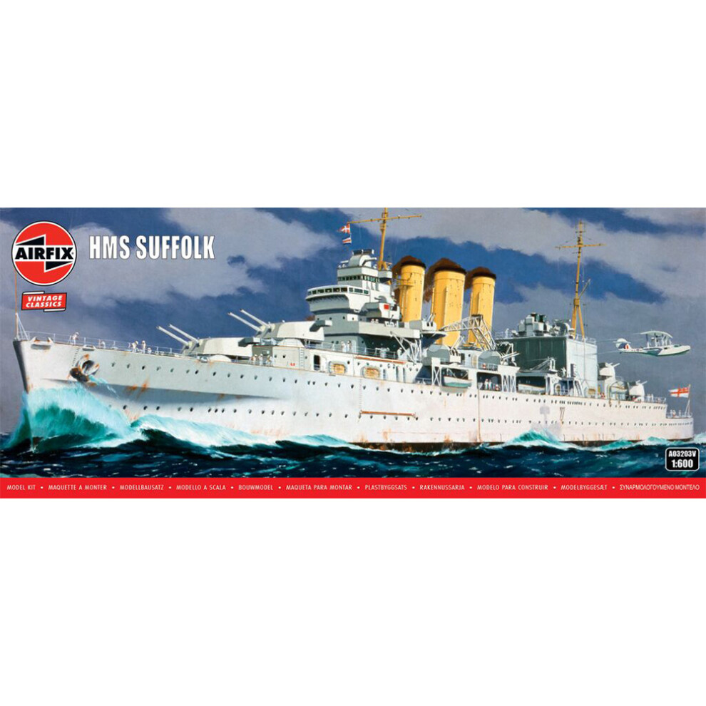 Airfix A03203v Hms Suffolk 1:600 Model Kit