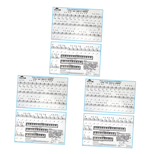 Removable Piano Key Stickers for Beginners, Easy Apply Labels for Fast Note Recognition and Learning