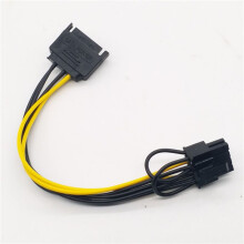 20PCS 15Pin Male Naar 8Pin (6 + 2) PCI-E Voedingskabel 20Cm Kabel 15-Pin Naar 8 Pin 18AWG Draad voor Grafische Kaart