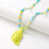 Collier avec pendentif Portrait du Christ en-Jaune fluorescent 7