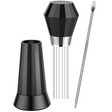WDT Tool Outil de Distribution D'Espresso avec PoignéE en Alliage D'Aluminium et Stylo de Sculpture D'Art de Café, Agitateur de Café Expresso