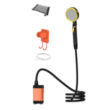Outdoor-Duschset, Camping-Duschpumpe, Digitale Vollbildanzeige, 7800 MAh, Verbessertes, Geräuscharmes Outdoor-Duschset, Orange