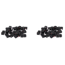 40 Stueck AC 125V 250V 5A SPDT 3-Pin Voruebergehend Kunststoff Mikro Endschalter Schwarz + Silber