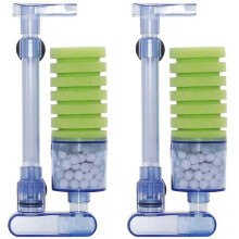 2X Aquarium Filter, Ultra Leise Aquarium Biochemischer Schwammfilter Xy-2881