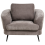 Beliani Armchair KJAER Chenille Taupe 4