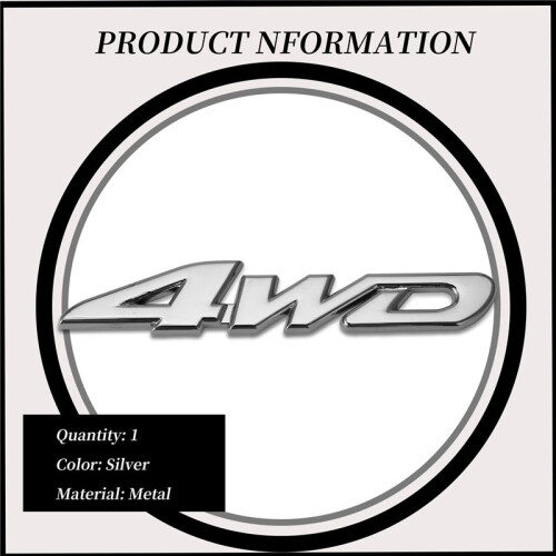 4WD Displacement Car Kromad Emblem Emblem Bildekal Logotyp 2