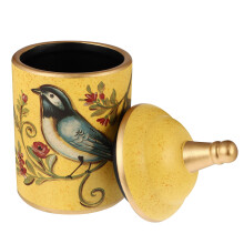 ceramic storage jar for tea and candy, pastoral style