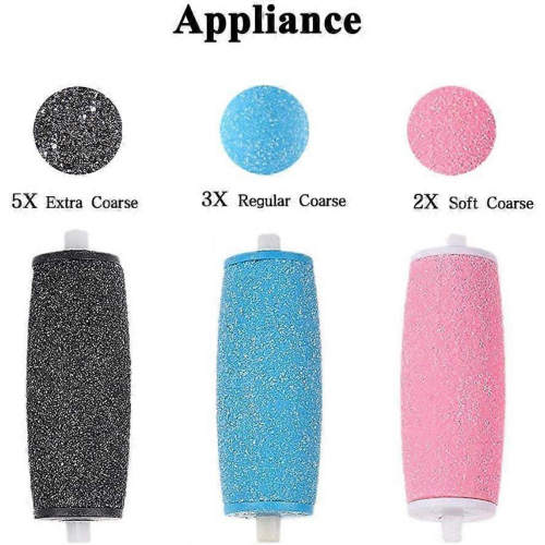 [10 Pack] Extra Coarse Replacement Rollers Compatible for Scholl Velvet Smooth Express Pedi Electric Grater Replacement Rollers Compatible 2