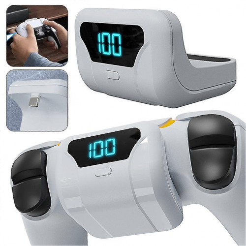 1500mAh Rechargeable Controller Battery Pack with Digital Display, Portable Back Clip Battery for PS5 Controllers, Extended Playtime? 1