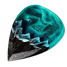Chitara tactilă luminoasă Pick rășină epoxidică Pick chitară Pick Northern Lights colier chitară bas Pick