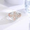 Perfect Fit Geometric Two Tone Copper Zircon Ring Size-8 2