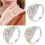 Perfect Fit Geometric Two Tone Copper Zircon Ring Size-6 3