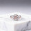 Perfect Fit Geometric Two Tone Copper Zircon Ring Size-6 6