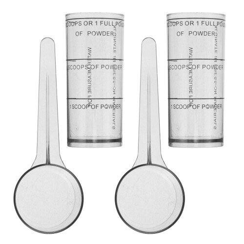 2Ensembles Doseurs Dentaires Plastiques Gris Cuillères