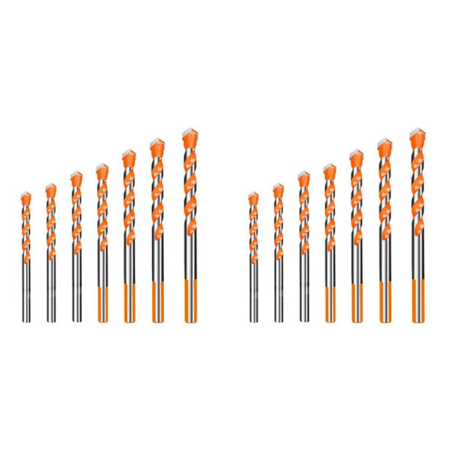 14Pcs  Drill Bits,Concrete Drill Bit, Drilling and Punching Work Kit for Ceramic Tile, Concrete, Brick, Glass