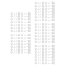 500Pcs Reflective Silver Mirror Decals Plastic for Bedroom Wall Decor