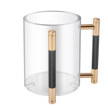 2X Hand Washing Cup Acrylic Round Washing Cup Hand Wash Cup with Two Metal Handles for Jewish Prayer Wash Cup Meditation