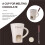 Fondue Mug Set Chocolate Cheese Milk Cream Making Set Single Butter Melter Baking Cup Candlestick White 4