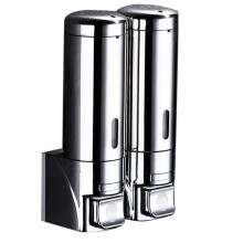 2X300Ml Soap Dispenser Wall Wall-Mount Hotel Shampoo Lotion Liquid Soap Dispenser Stainless Steel Hand Soap Dispenser
