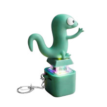 stk. øgleknapnøglering dekompressionslegetøj sjove øglelyde og flasheffekter genopladelig