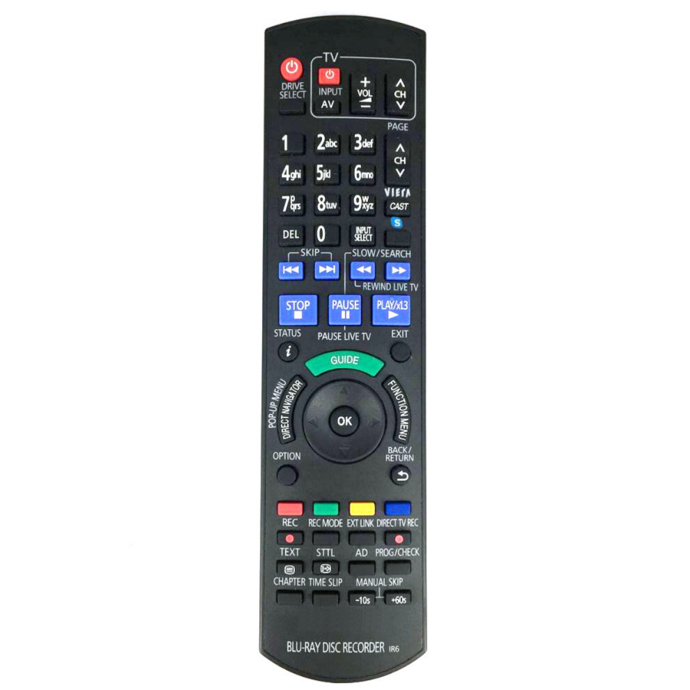 Replacement Remote Control For N2qayb000479 Panasonic Blu Ray Disc Recorder Ir6 Dmrbw780 9477002853865