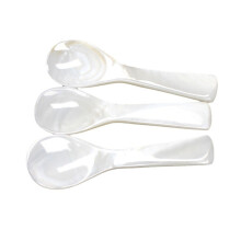 15pcs Caviar Spoons Mother of Pearl Mop Spoons with Hand Craft for Caviar, Egg, Ice Cream, Salt, Coffee Serving