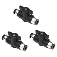 Valvă cu bilă cu conectare prin împingere de 8 mm, valvă de control al debitului de aer de 8 mm, valvă cu conectare rapidă, fitinguri