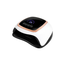 LED UV-neglelampe, 168W UV-lamper til gelnegle, gelneglelampe med 7,5 tommer stor LCD-berøringsskærm/4 timerindstillinger/automatisk