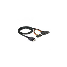 Kompatibel mit Oculink SFF-8611 4I zu PCIe SFF-8639 U.2 NVMe mit SATA 15P Stecker Stromkabel Serverzubehör