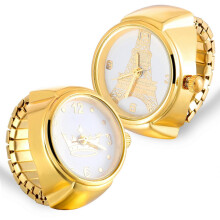 2 anillos de dedo con relojes, elegantes y con personalidad, para hombres y mujeres.