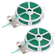 2x Gedraaide tuindraad met groene gedraaide tuindraad, voor thuisgebruik en op kantoor (20 m, groen)