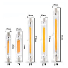 Szabályozható fényerejű R7s LED izzó 5-20W 78-118mm, Meleg fehér 3000K 3000 lumen, Kompatibilis a J118 300W halogénlámp