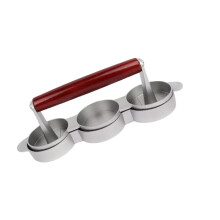 Triple Compartment Burger Press Mold Nonstick Patty Maker for Homemade Burgers BBQ Camping