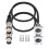 2-pak D-type XLR-kabel, gennemgangsstik, D XLR hun-til-han til premium sceneboks, patchpanel, panelmontering 1