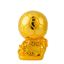 Golden Football Cup Resin Figure Desktop Decoration with Electroplated Technology Birthday Gift and Business Gift 25-26s
