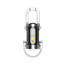 Kompatibel med uppladdningsbar LED-ficklampa med powerbank, mini-nyckelringsficklampa, vattentät nödficklampa, standardficklampa