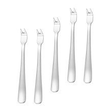 5pcs Stainless Steel Meat Forks Set with Secure Grip Tines, BBQ Carving Utensils for Picnic and Appetizers