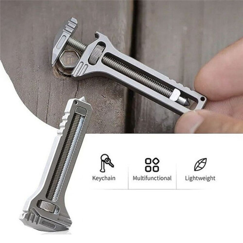 4pcs  Bottle Opener Wrench Rustproof Multi Tool Wrench Adjustable Pry Bar Portable Keychain Can Screwdriver Tip 2