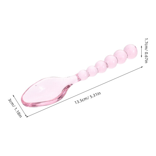 Pink Glass Tea Coffee Stirrers Spoons for Hot Drinks Beverages 1