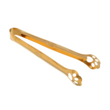 Stainless Steel Food Tongs with Dual Use Design, Durable BBQ Tongs for Cat Food, Salad and Kitchen Use