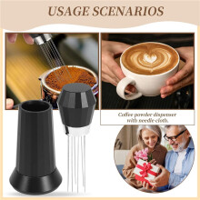 WDT Tool Espresso Distribution Tool with Aluminum Alloy Handle and Coffee Art Carving Pen, Espresso Coffee Stirrer