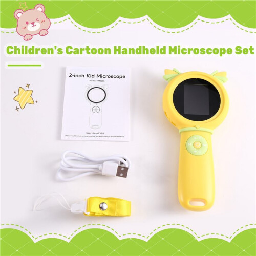 Kids Microscope Portable Handheld Magnifying Digital Microscope for Children Educational Toys STEM Learning Tool 1