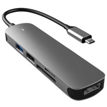 Type-C Multifunctionele USB Hub Aluminium Grijs Voor Laptop St