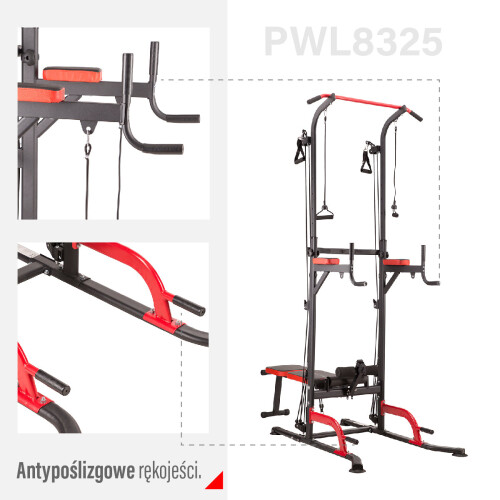 Multifunctional Power Tower with Pull-Up & Dip Bars 2