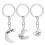 Keychains Set for Sisters Friendship Theme Silver 3Pcs Bag Charm Accessory 2