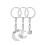 Keychains Set for Sisters Friendship Theme Silver 3Pcs Bag Charm Accessory 3